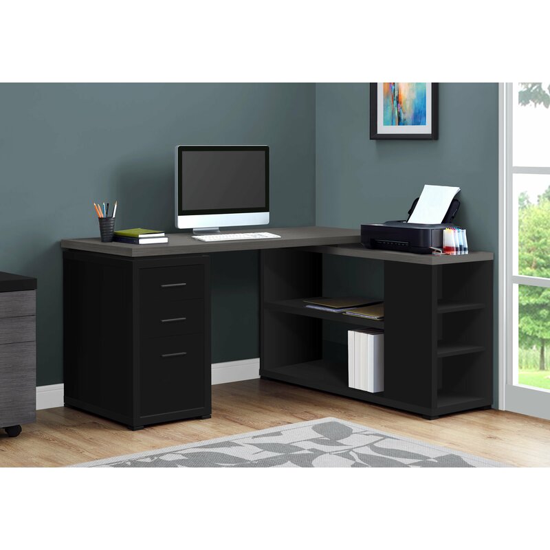 Ivy Bronx Dousman LShape Executive Desk & Reviews Wayfair